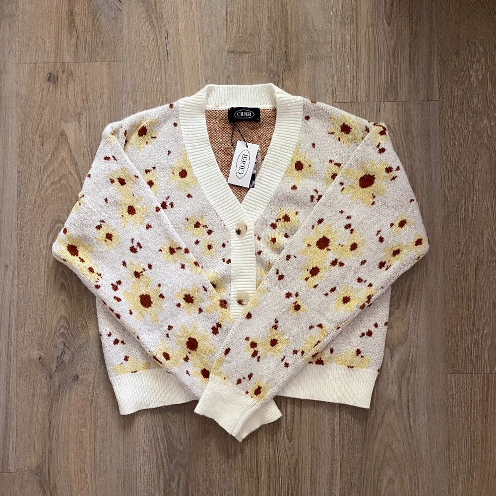 Cider Floral Cropped Cardigan